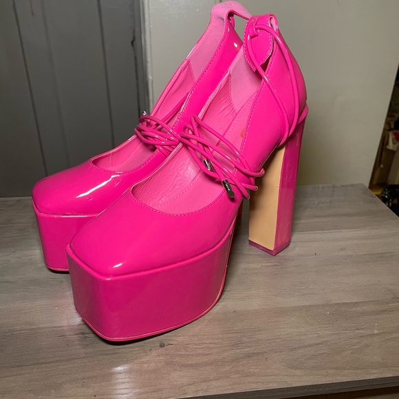 Platform Pink Heels - Picture 3 of 3